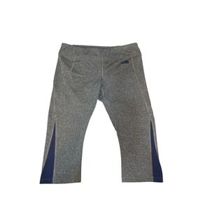 The North Face Womens Gray Blue Active Cropped Leggings Running Tights Large‎